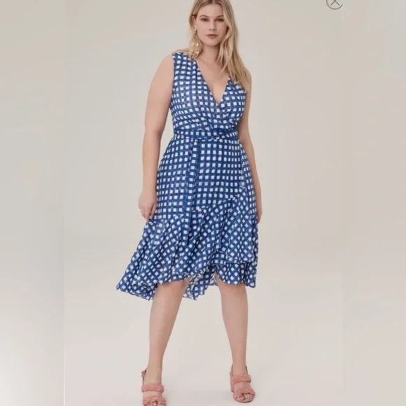 blue and white wedding guest dress Johanna Wrap Dress Icy Blue Wedding Guest Jacquard
